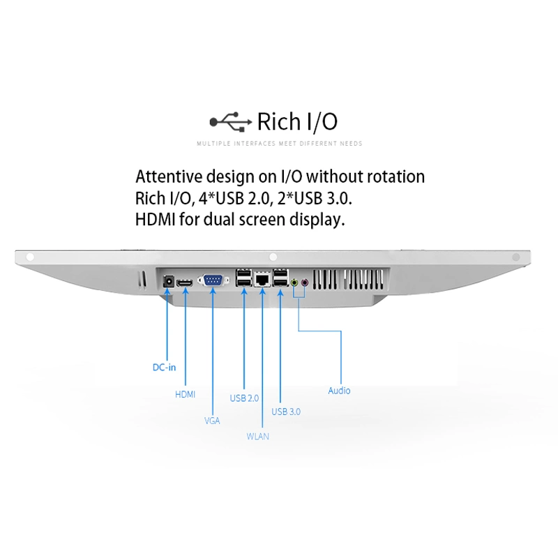 Factory OEM Industrial 15.6inch Embedded IPS Full HD Windows All in One Computer Touchscreen PC