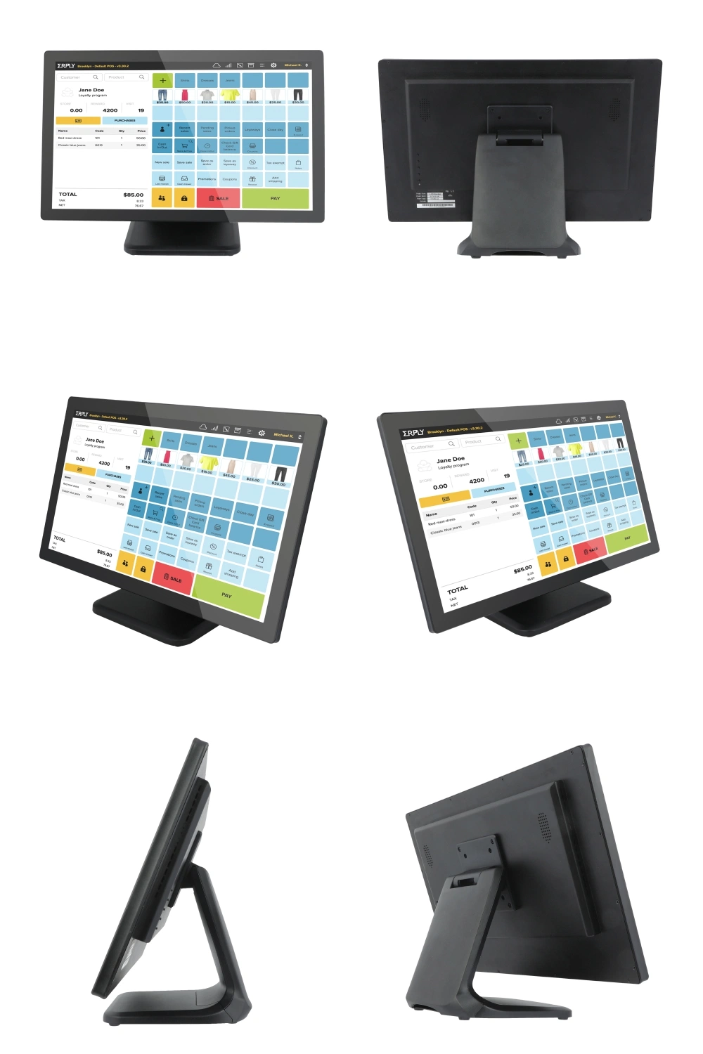 Highly Sensitive Waterproof USB POS Touch Screen Monitor with Desktop