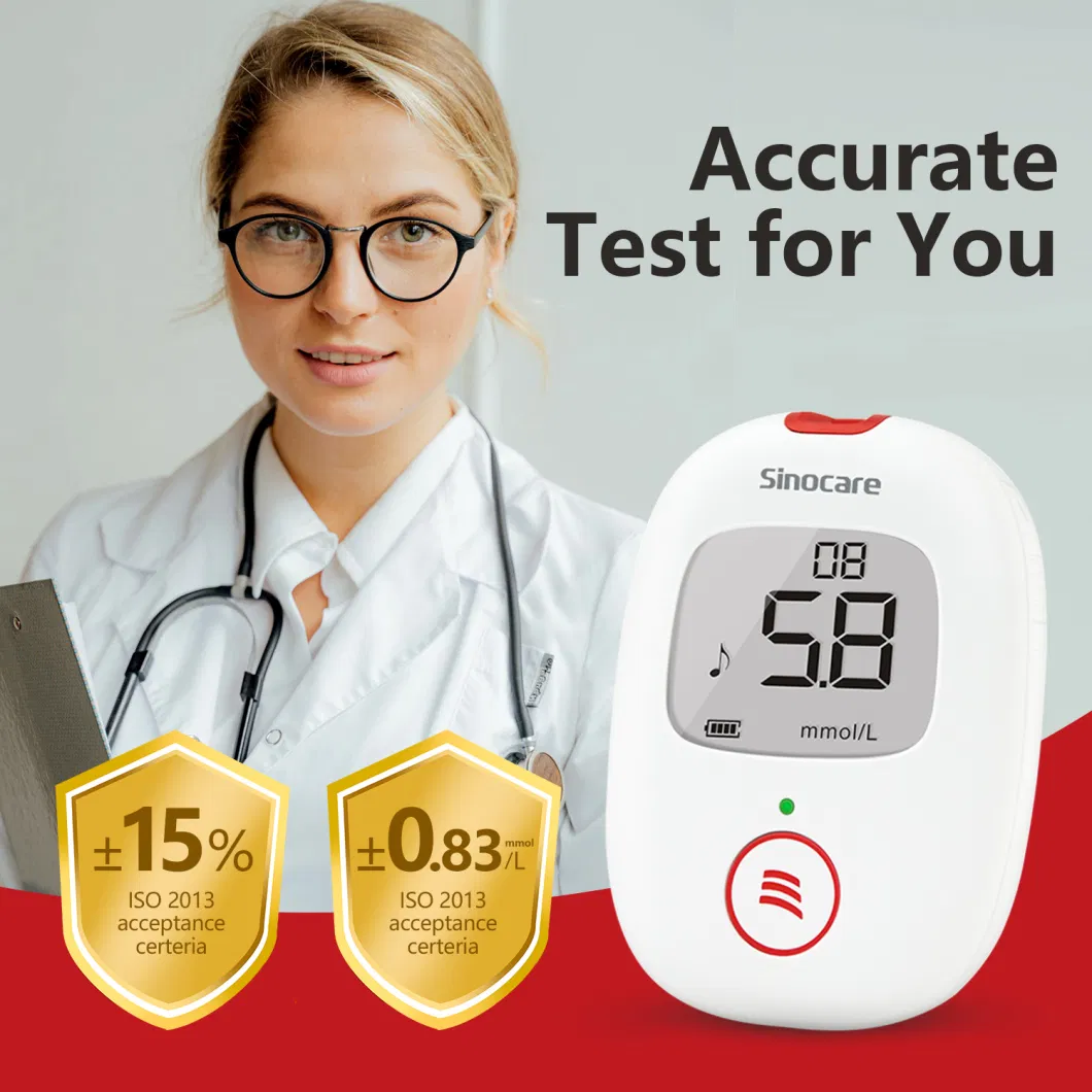 Sinocare Buy 4 Get 1 Free Blood Glucose Monitor with Voice Blood Sugar Meter Glucose Meter Glucometer Glucometro