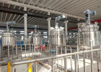 Stainless Steel SS304/316 Juice Milk Dairy Steam Heating Jacketed Automatic Liquid Homogenizer Mixing Tank Series
