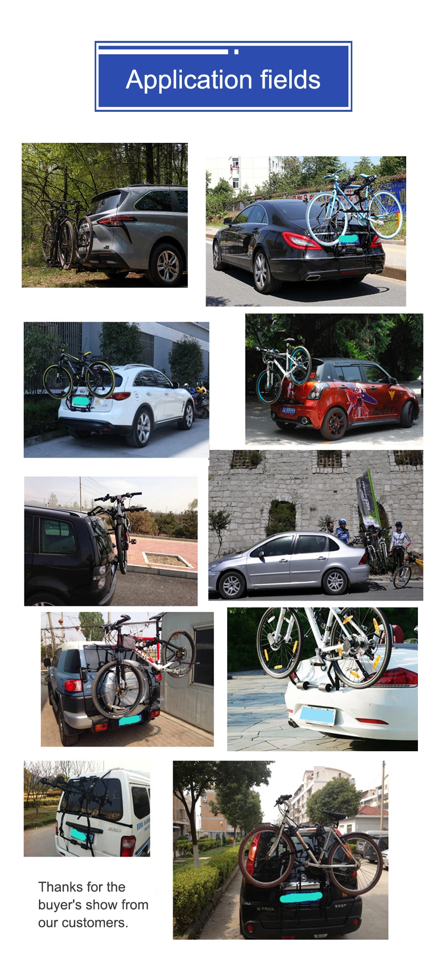 Bike Trunk Mount Rack 3 Bike Rear Carrier Carry Rack Car Truck