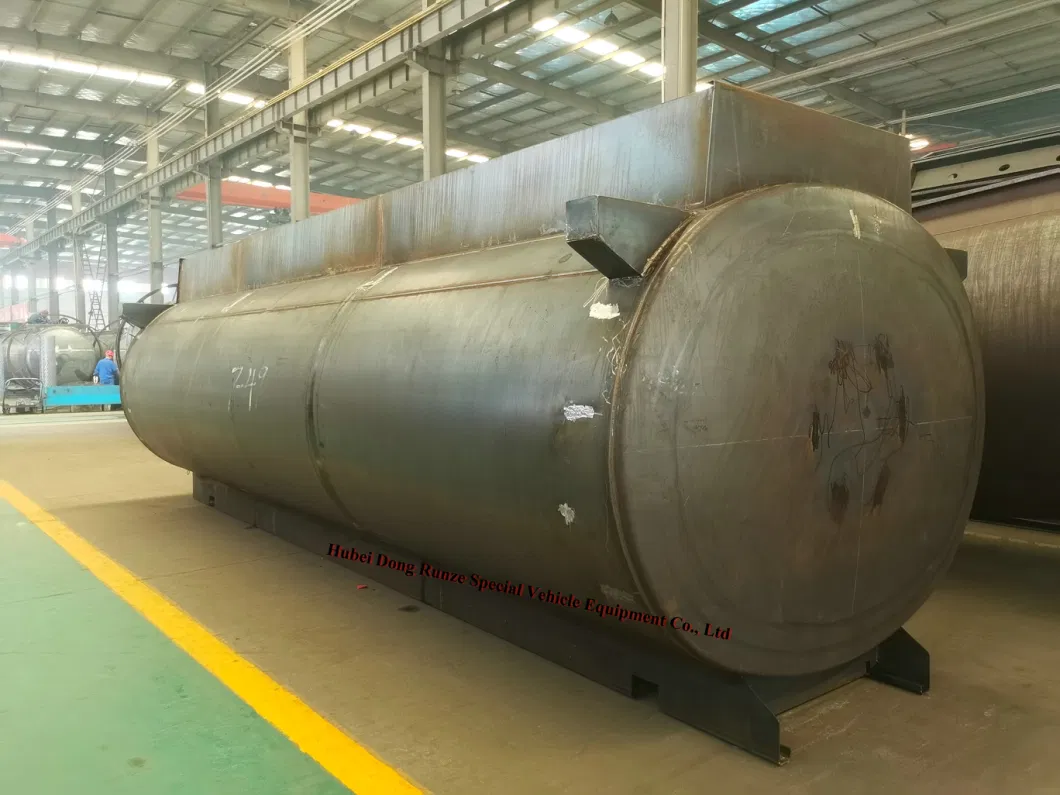 Petrochemicals Corrosive Acid Chemical Liquid Transport Container Trailer Mounted LDPE Liner Steel Tank 25kl Q235 Steel Lining PE 16mm with 20feet Lock Holes