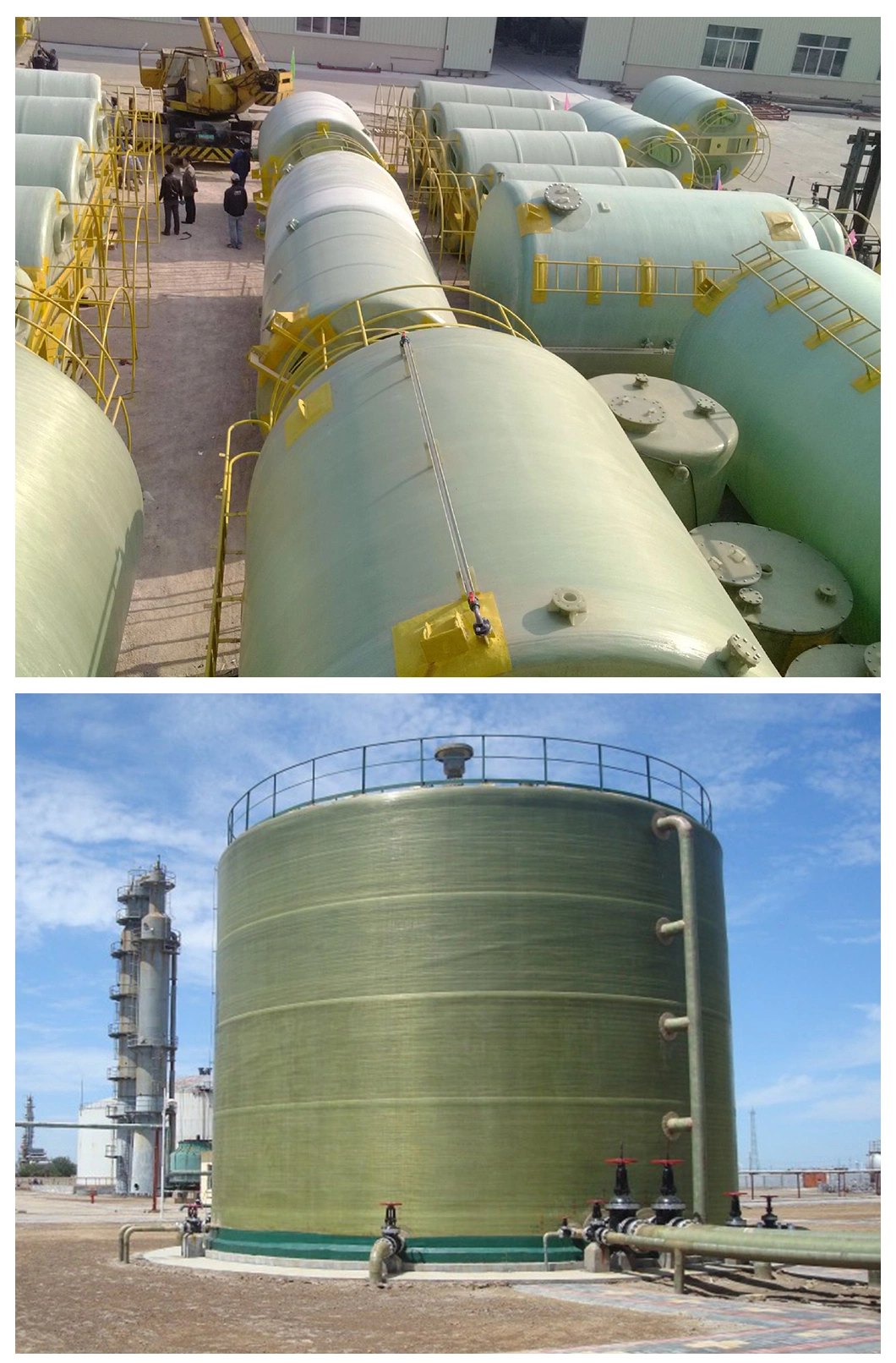 Glass Fiber Reinforced Plastic Vertical Horizontal Chemical Sulfuric Acid and Hydrochloric Acid Storage Tank