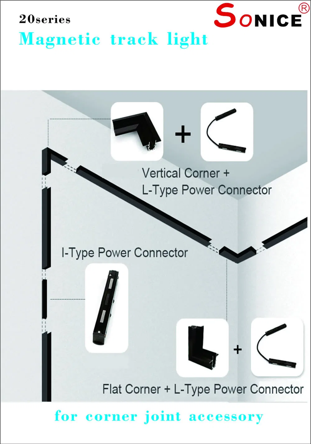 20ty806g12W Aluminum LED Magnetic Track Light