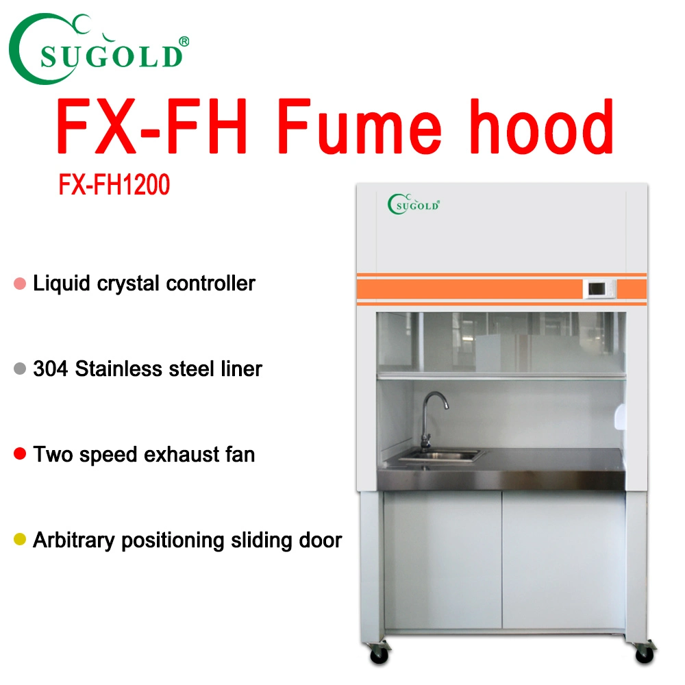 All Steel Gas Extractor Fume Hood with Cupboard for Chemistry