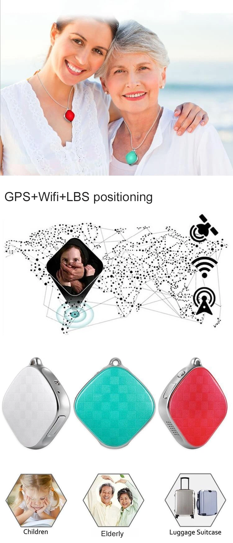 Newest 2G Multiple Accurate Positioning GSM Mini GPS Tracker Device with Listen-in Feature for SOS Call A9
