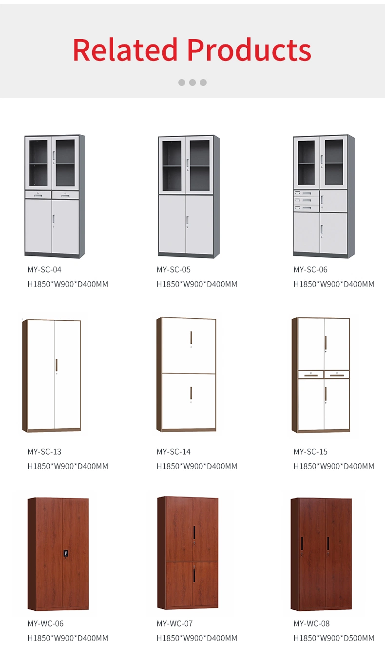 Metal Cupboard Swing Door Cupboard with Two Drawer Office Cupboard