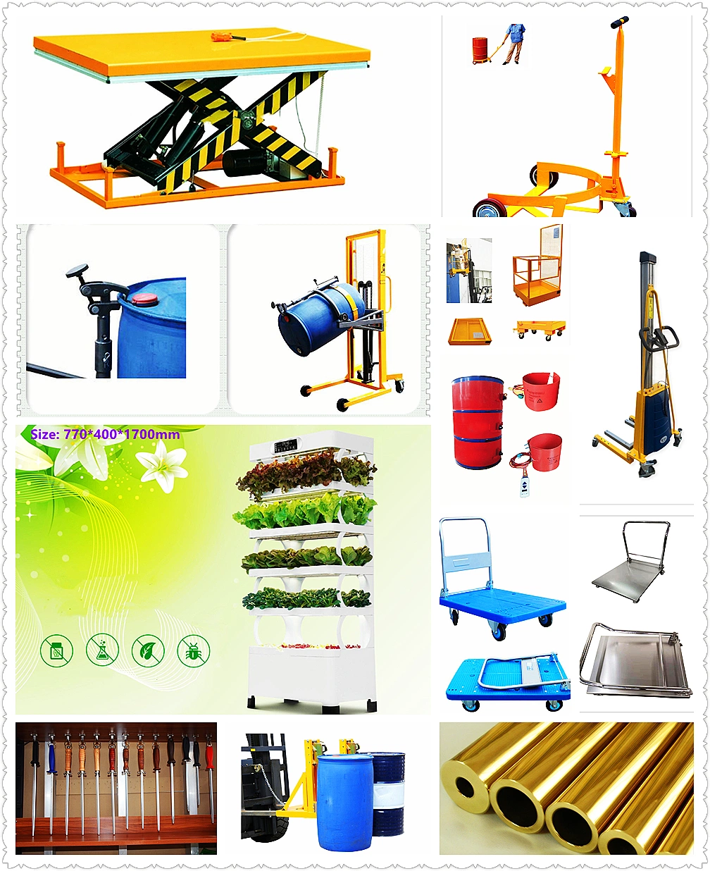 500kg 1000kg 1500kg Electric Scissor Lift Hydraulic Lift Table Zero Level Lifting Platform