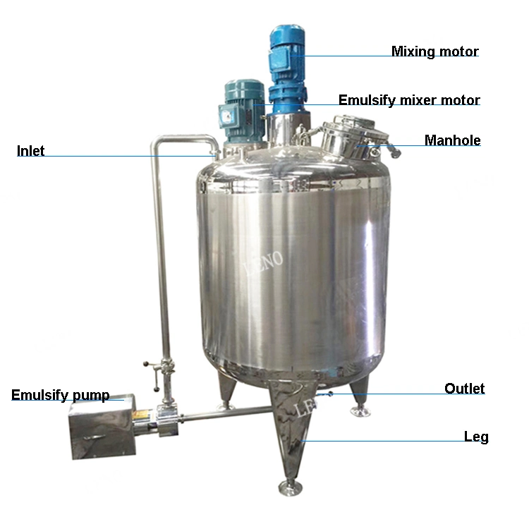 Fruit Slurry Pre Stainless Steel Mixing Tank for Fruit Jam