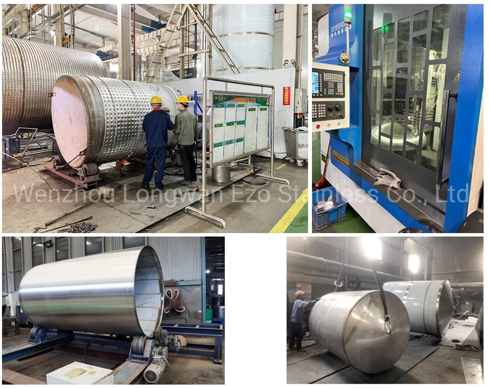 Stainless Steel Jacketed Milk Pressure Vessel Water Storage Mixing Homogenizing Pasteurizing Blender Reactor Buffer Mixer Cooling Melting Bulk Tank