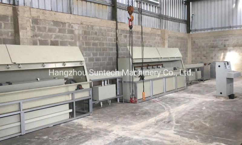 Suntech China Fast Speed Thin Electro Galvanziing Line/Zinc Coating Line for Steel Wire