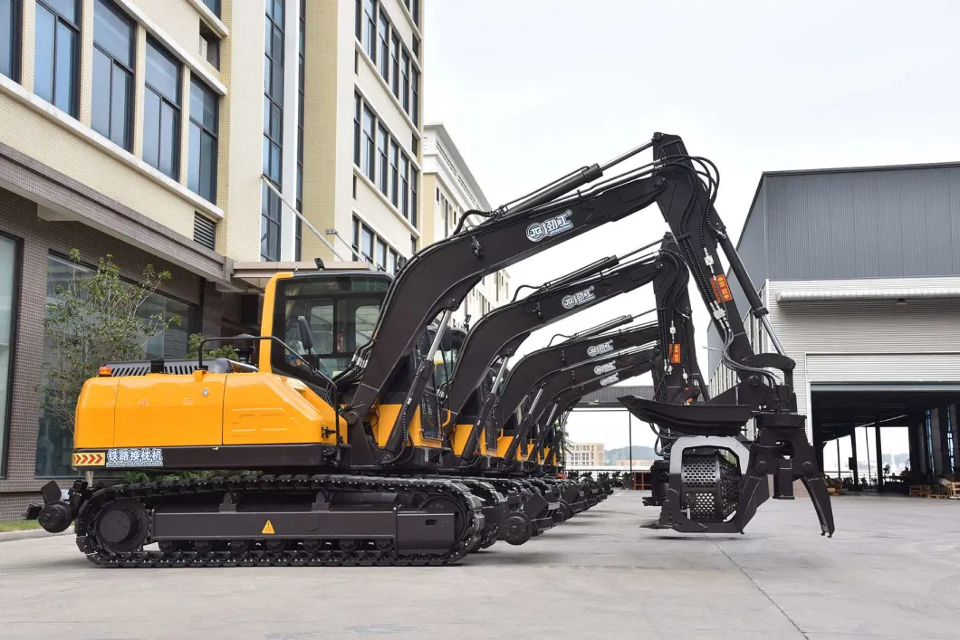 Undercarriage on Rails Excavator and Specialised Attachments Machine for Maintenance of Railway Tracks