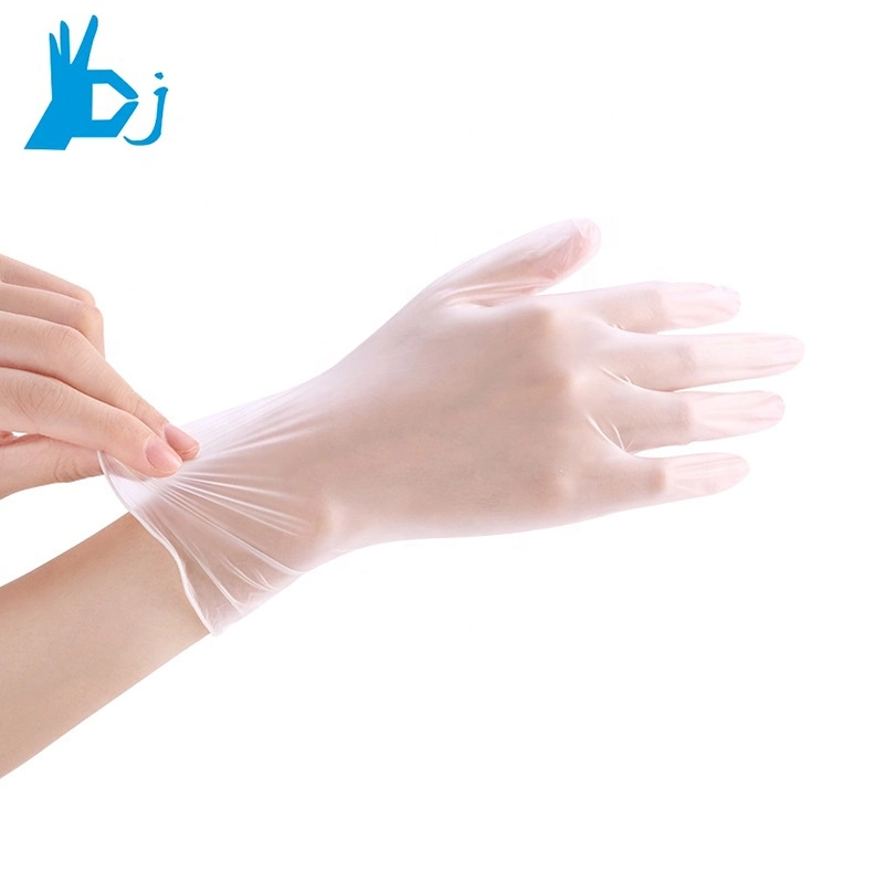 Non Sterile 100PCS/Box Vinyl Gloves Disposable Powder-Free Industrial Food Safety Aql 4.0 Translucent PVC Gloves