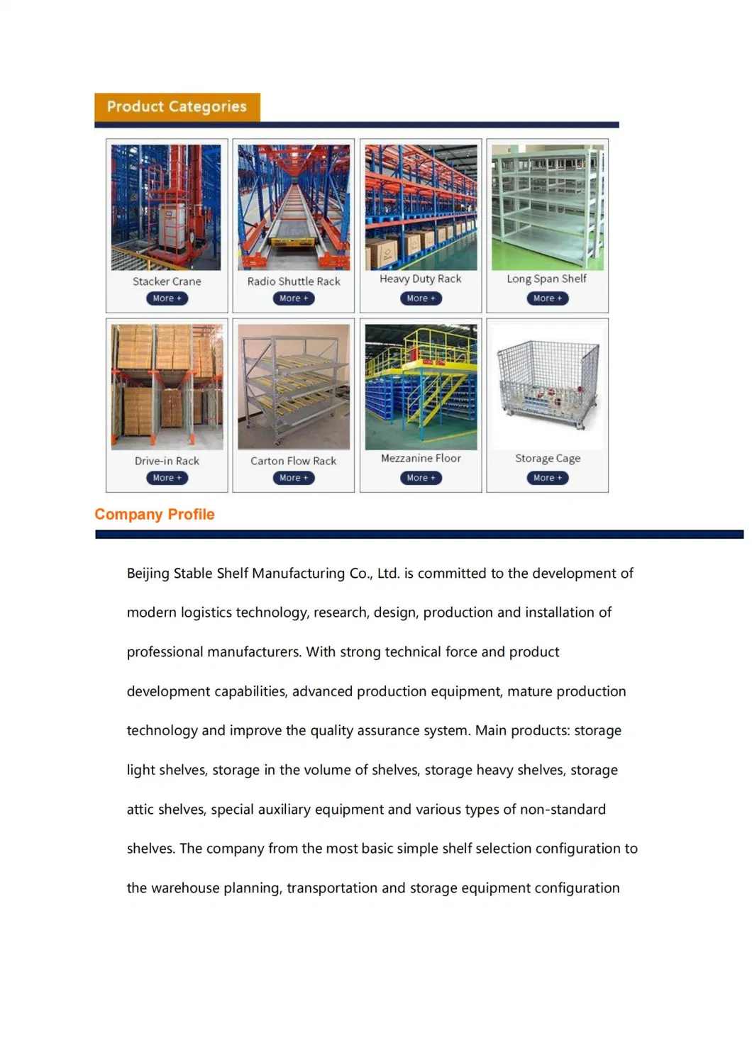 Three-Column Reinforced Structure of Laminated Heavy Shelf in Workshop