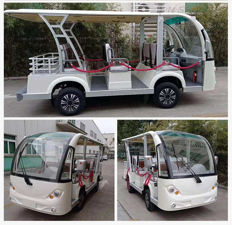 Scenic Area Electric Shuttle Bus 72V 11 Seats Tourist Car