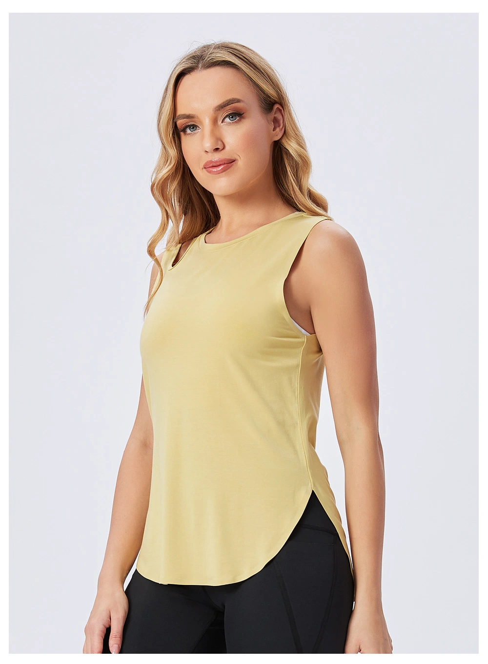 Wholesale OEM&ODM Quick Drying Curved Hem Women Tank Top