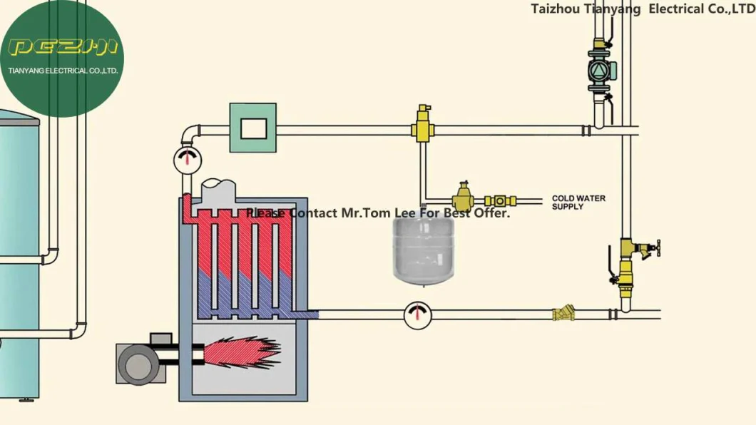 Water Expansion Tank Pressure Pre-Charged with a 38 Psi Air Charge