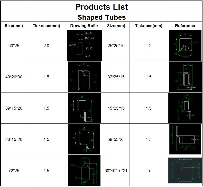 Top Quality Customized Hollow Section S235jr En10025-3-2004 Shaped Pipes &Tubes