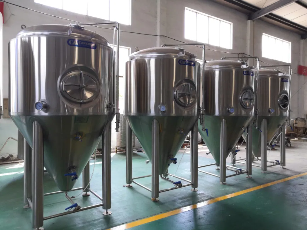 Cassman 1500L Stainless Steel Commercial Conical Beer Fermentation Tank with Dimple Jacket
