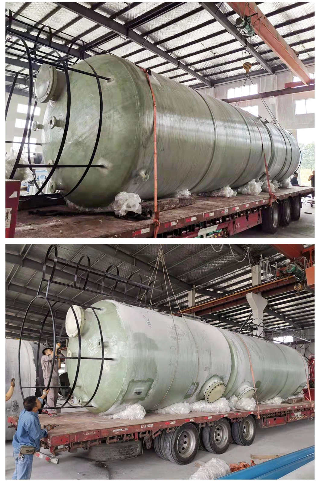 Glass Fiber Reinforced Plastic Vertical Horizontal Chemical Sulfuric Acid and Hydrochloric Acid Storage Tank