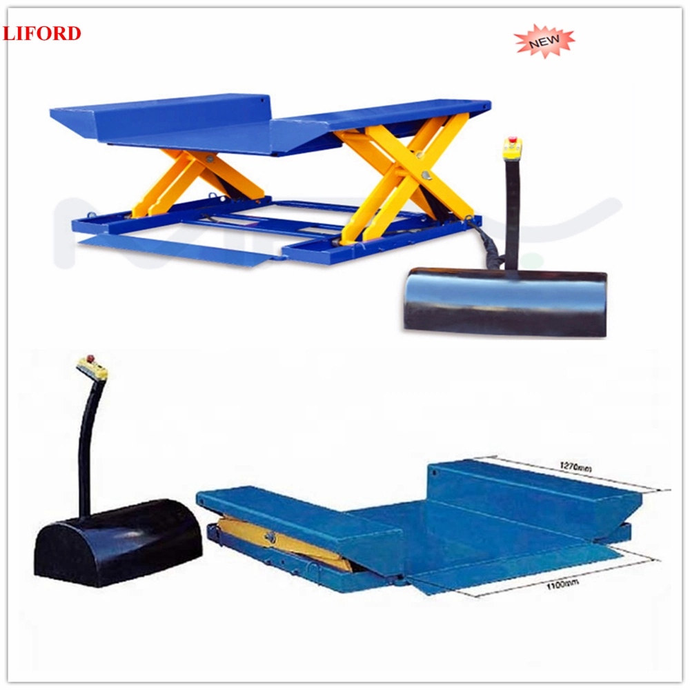 500kg 1000kg 1500kg Electric Scissor Lift Hydraulic Lift Table Zero Level Lifting Platform