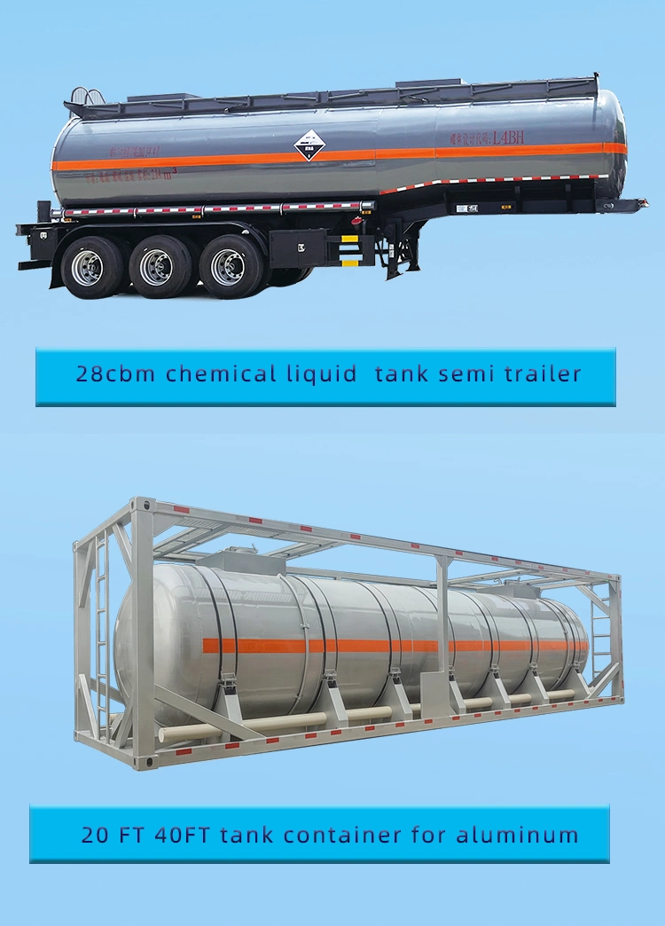 2 3 4 Axles Fuel Tank Semi Trailer Nitric Acid Tank