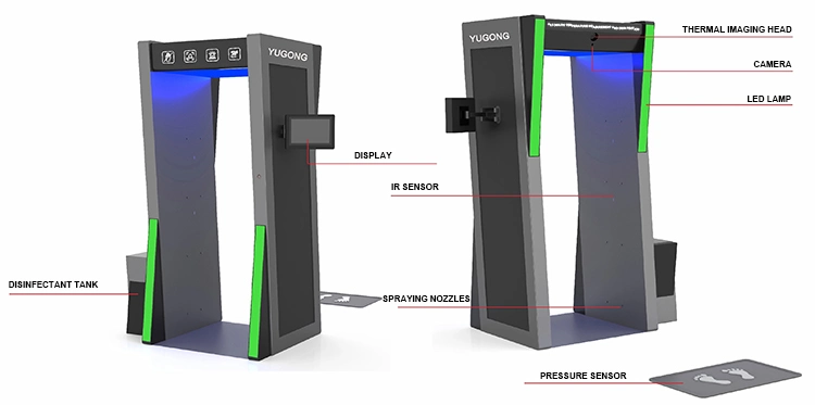 Mall Entrance Disinfecting Cabinet Intelligent Tunnel Automatic Disinfection Doors Price