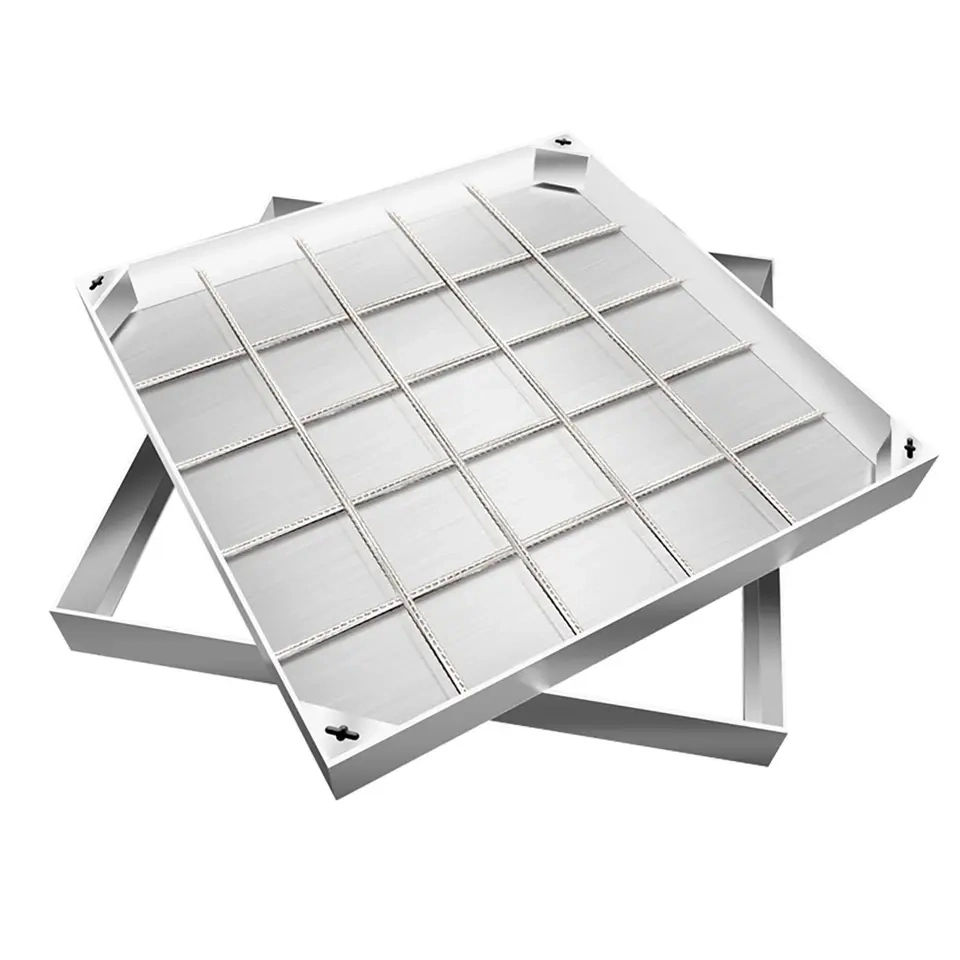 Custom Size Stainless Steel 304 316 Heavy Duty Outdoor Block Paving Manhole Cover for Road