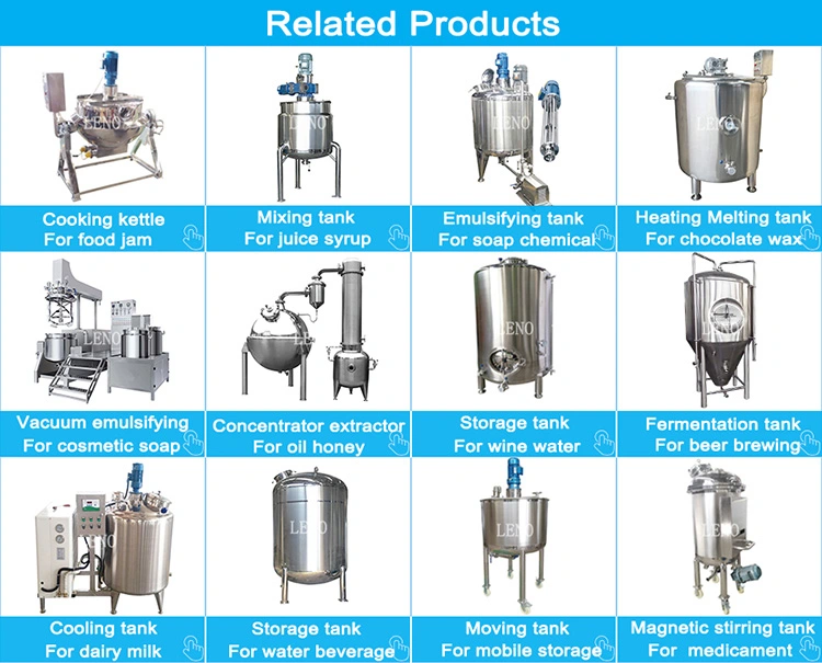 Fruit Slurry Pre Stainless Steel Mixing Tank for Fruit Jam