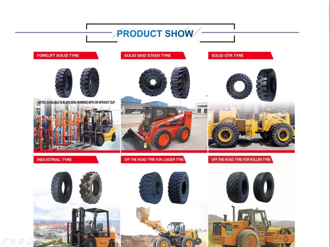 600-9/4.0 Solid Forklift Tyre Press-on Tires Industrial Skid Steer Loader Solid Tire