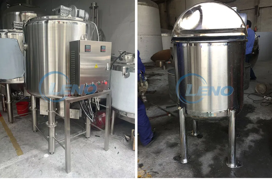 Leno Price Liquid Storage Emulsifying Drum Disperser Homogenizer Tank Electric Steam Heating Mixer Jacketed Vessel Agitator Reactor Stainless Steel Mixing Tank