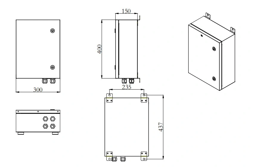 Highy Quality IP65 Metal Wall Mounting Distribution Board Electrica Enclosure Box and Electrical Cabinet