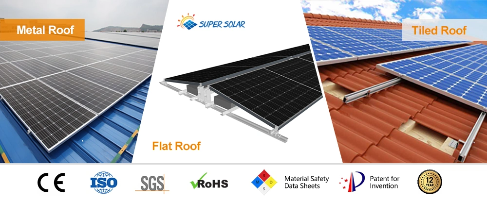 Solar Panel Frame for Flat Roof Support Solar Cell PV Slate Cost