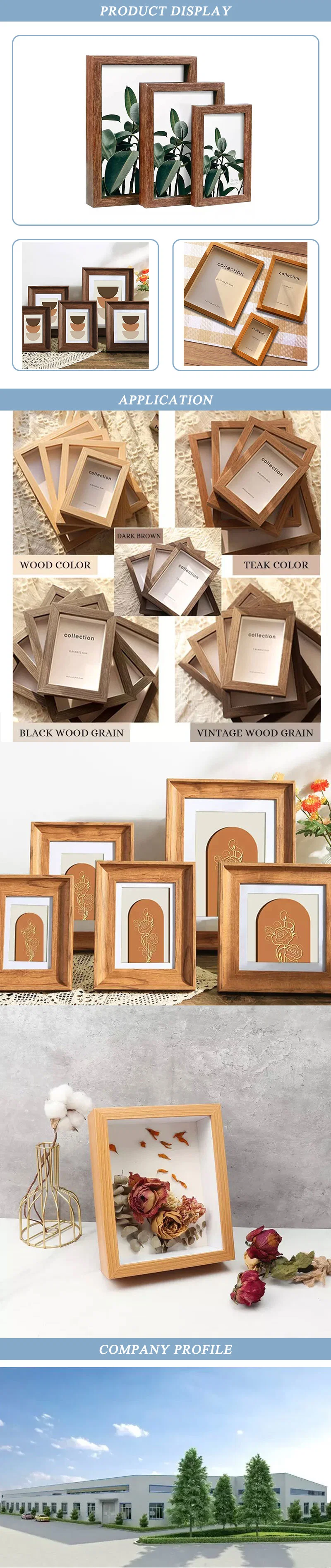 Pine Wood Burned Color Picture Frame with Triangle Support