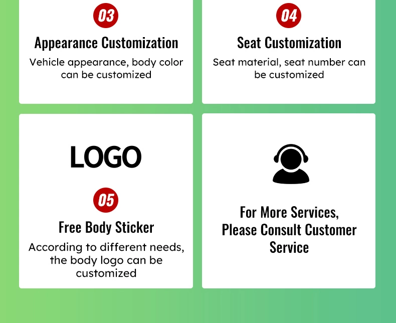 Configuration Table 8 -Seater Electric Sightseeing Car