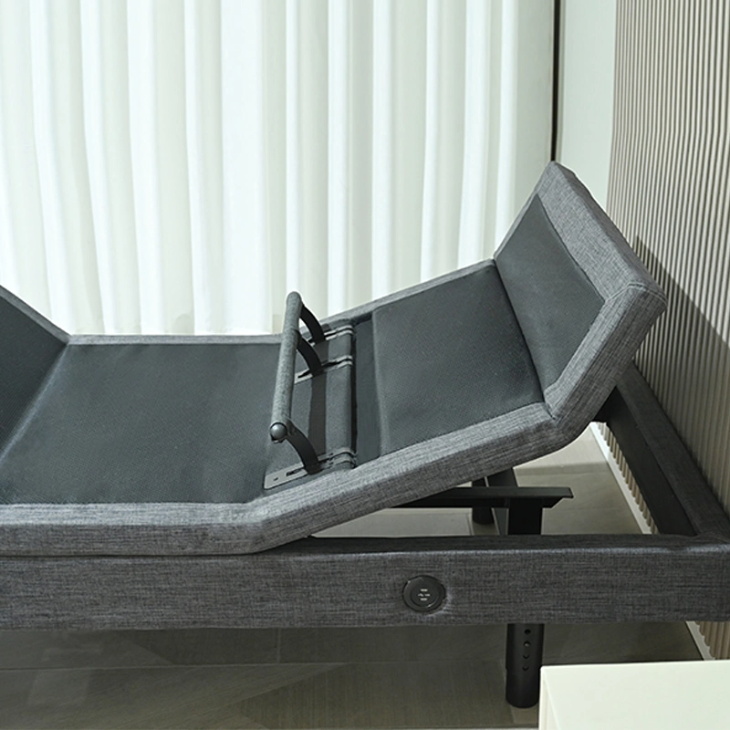 Massage Adjustable Bed Frame with Head Tilt and Lumbar Support