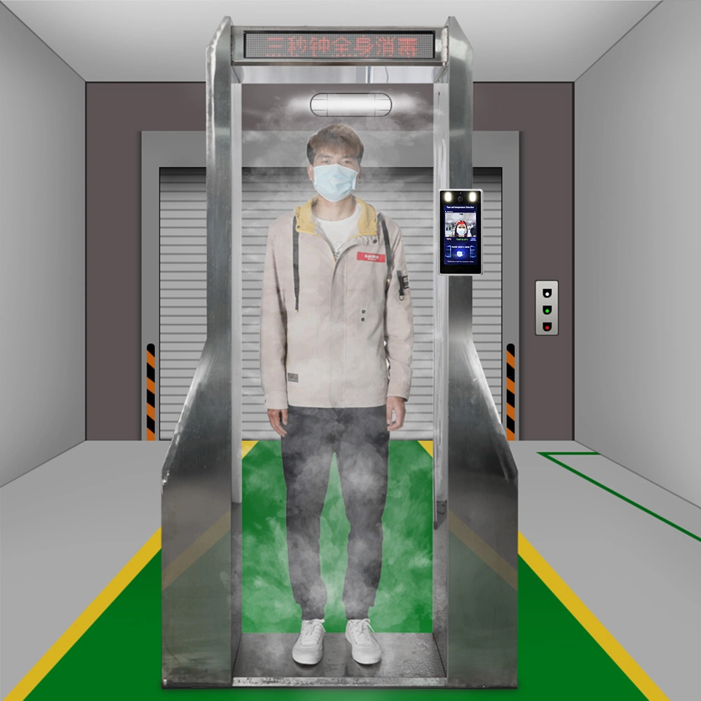 Intelligent Automatic Disinfection Booth Infrared Body Temperature Detection Sanitizing Tunnel Disinfection Gate