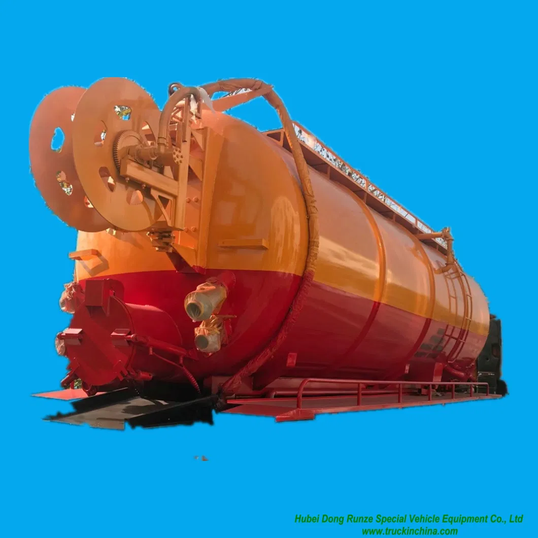 Combined Vacuum Jetting Tank Body for Sewer Cleaning (VACUUM-Tank truck with JETTING and FLUSHING function Customize 5-20Ton)