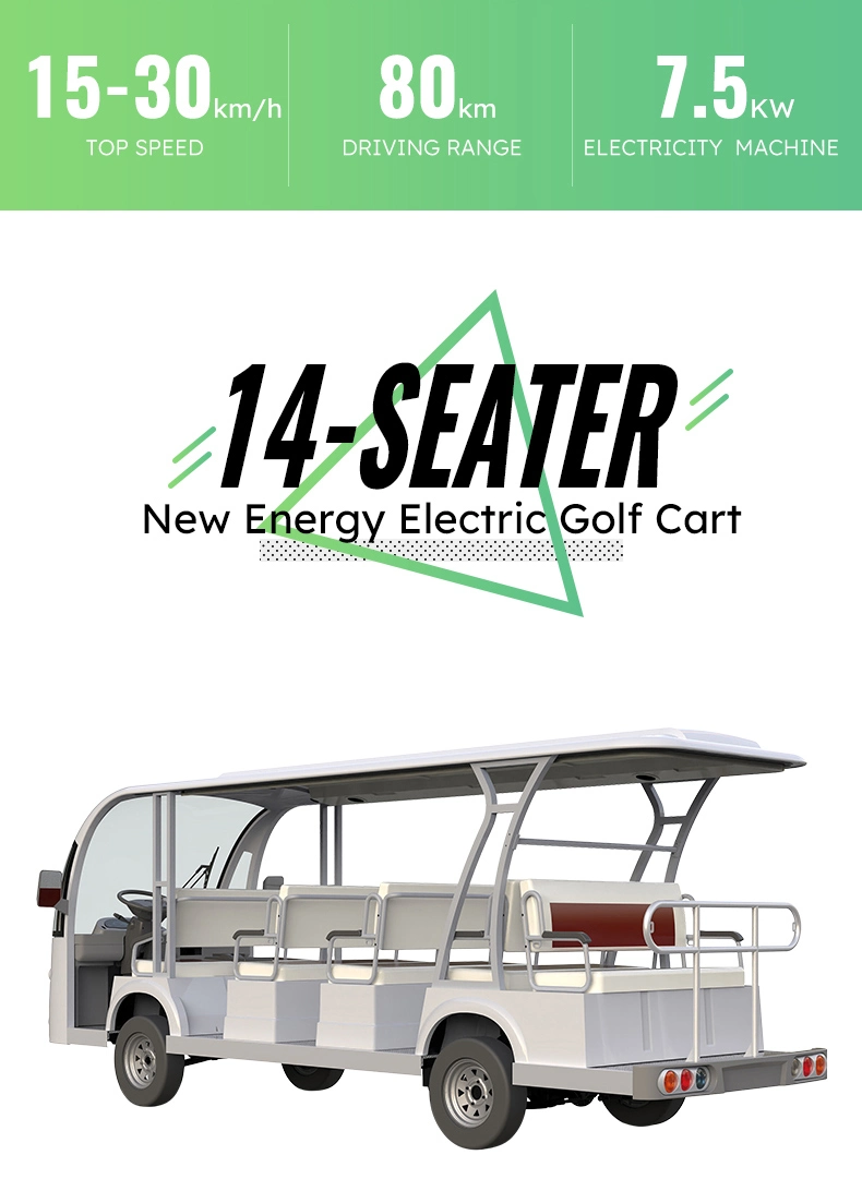 2024 Model 14-Seat Electric Car for Resort Use