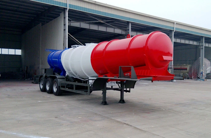 Tri Axles Sulfuric Acid Storage Tank 18m3 20m3 22m3 for Sale
