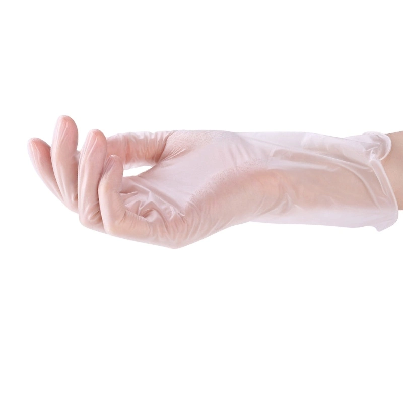 Non Sterile 100PCS/Box Vinyl Gloves Disposable Powder-Free Industrial Food Safety Aql 4.0 Translucent PVC Gloves