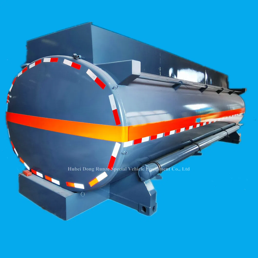 Petrochemicals Corrosive Acid Chemical Liquid Transport Container Trailer Mounted LDPE Liner Steel Tank 25kl Q235 Steel Lining PE 16mm with 20feet Lock Holes