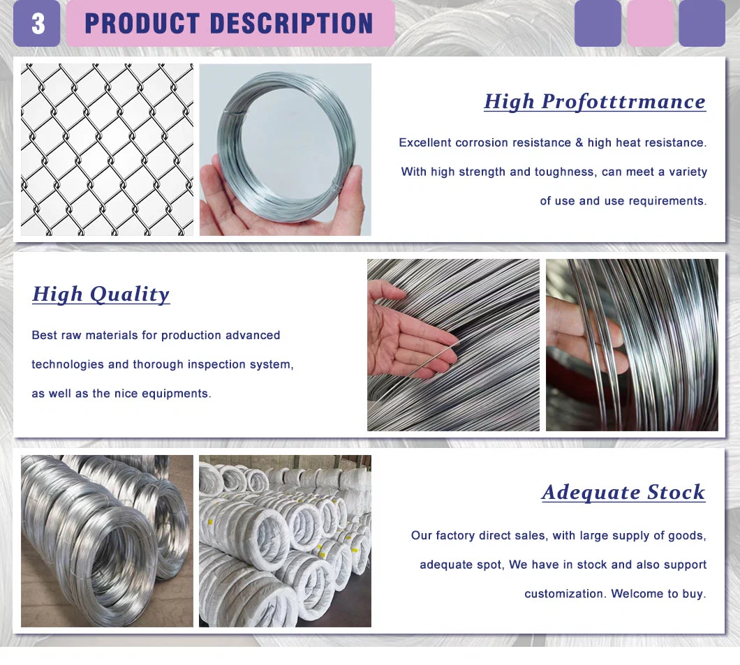 Galvanised Rod 0.3mm High Tensile Galvanized Steel Wire Gi Wire