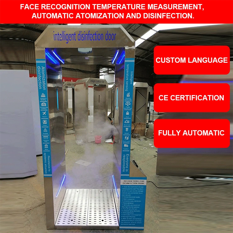 Automatic Ultrasonic Disinfection Door with Body Temperature Measurement for Supermarket in India