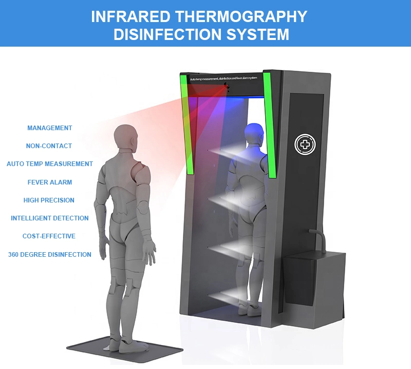 Automatic Ultrasonic Disinfection Door with Body Temperature Measurement for Supermarket in India