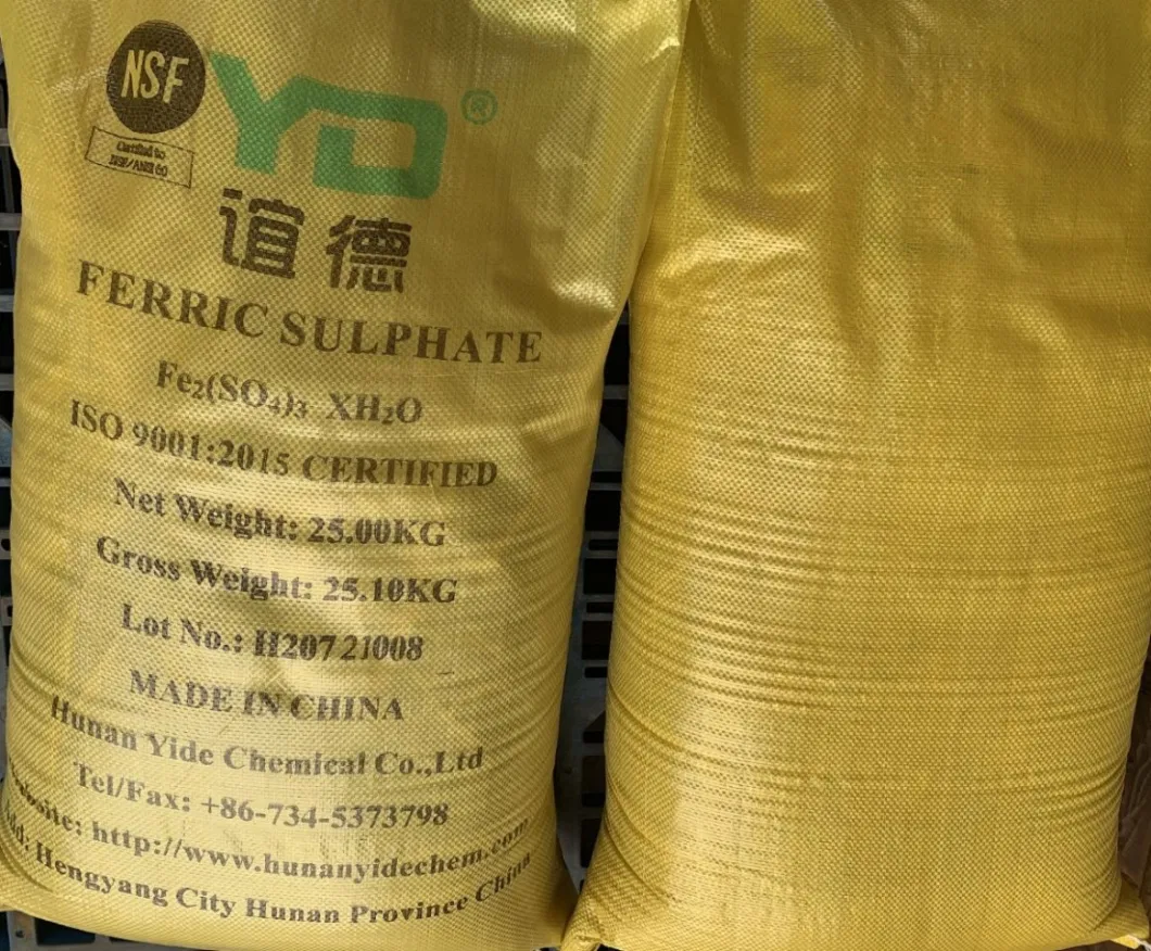 Sulfato De Hierro (FERRICO) Yide Brand NSF Certificacion for Remove Heavy Metals in Water Treatment