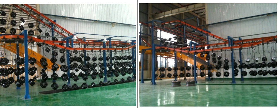 Automatic Powder Coating Line for Wheel Hubs, Electrostatic Powder Coating with Robot Transfer System^