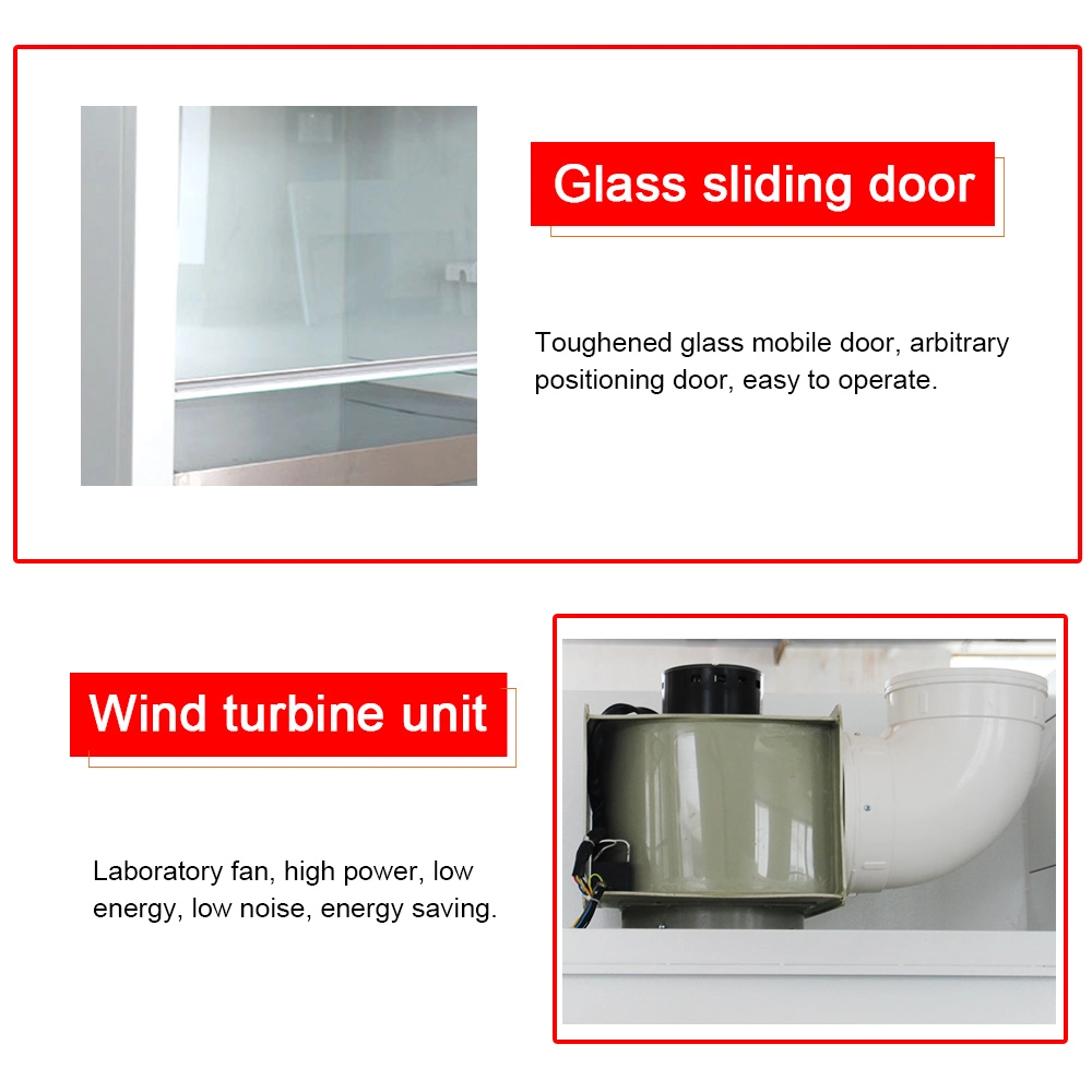 All Steel Gas Extractor Fume Hood with Cupboard for Chemistry