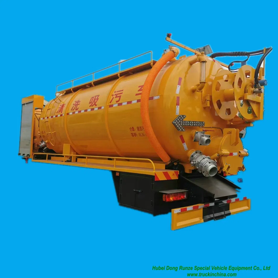 Combined Vacuum Jetting Tank Body for Sewer Cleaning (VACUUM-Tank truck with JETTING and FLUSHING function Customize 5-20Ton)