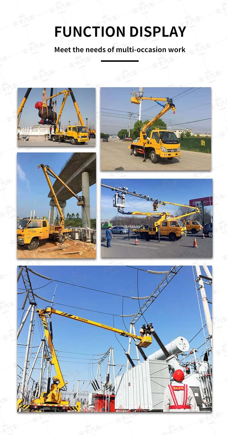 FAW 21 Meters Bucket Truck Aerial Working Platform for Street Lamp Maintenance